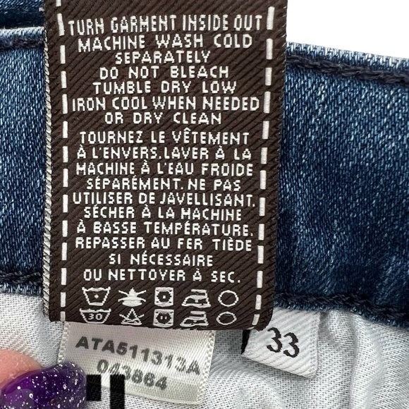 7 FOR ALL MANKIND MEDIUM BLUE SLIMMY LUXE PERFORMANCE JEANS - Picture 8 of 10